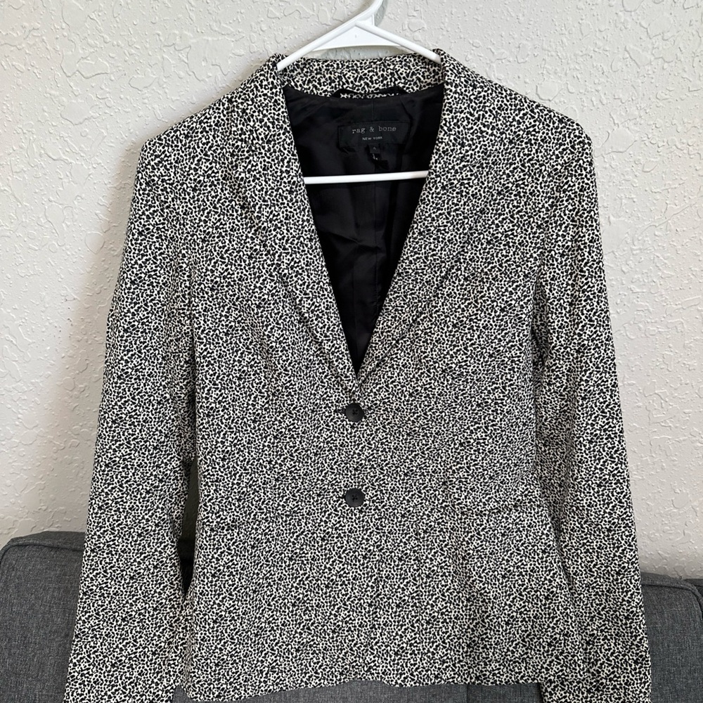 Rag and Bone Women’s leopard jacquard blazer